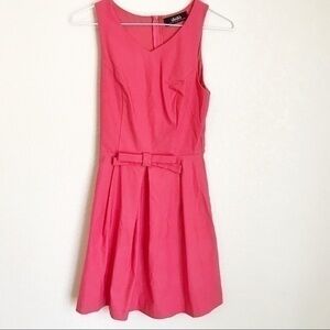 Lulu’s • Coral Bow Front Midi Dress, XS